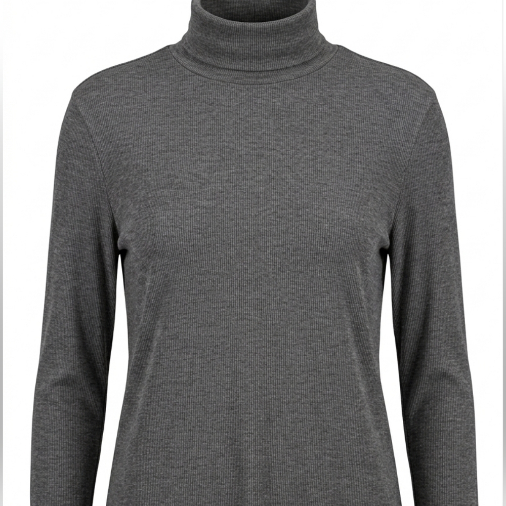Fabletics Charcoal Gray Long Sleeve Active  Cowlneck Top Shirt Sz XL